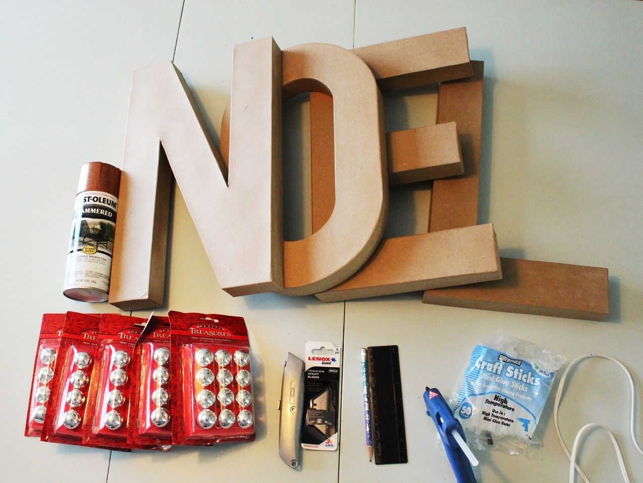 Materials to DIY Marquee Sign