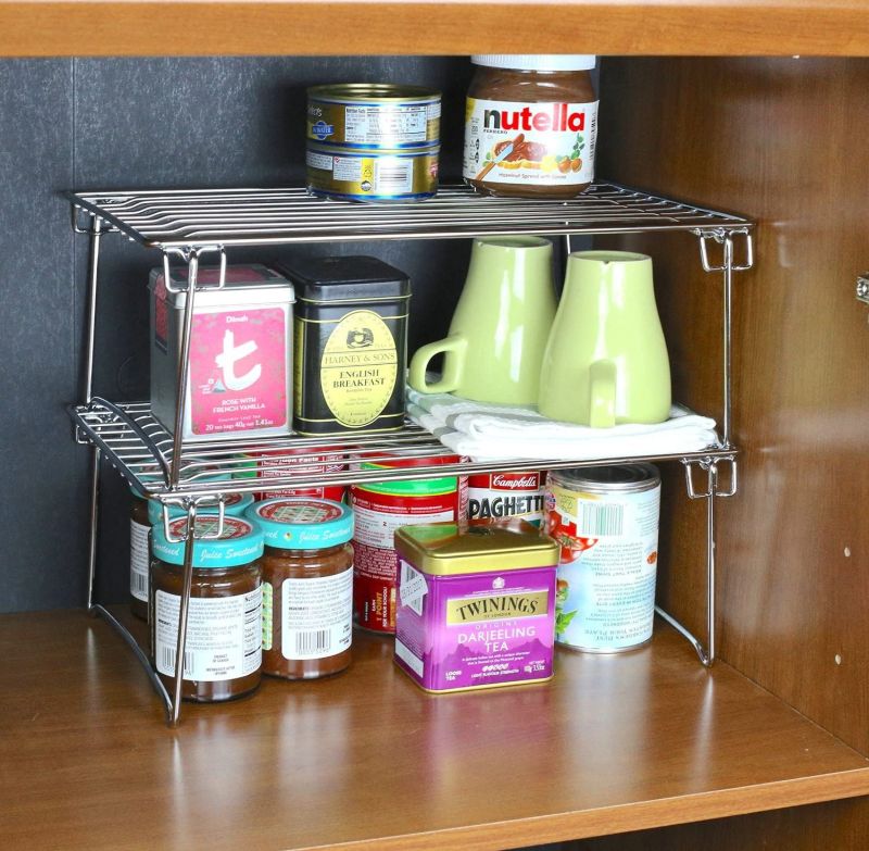 Maximize the storage capacity of your cabinets and shelves