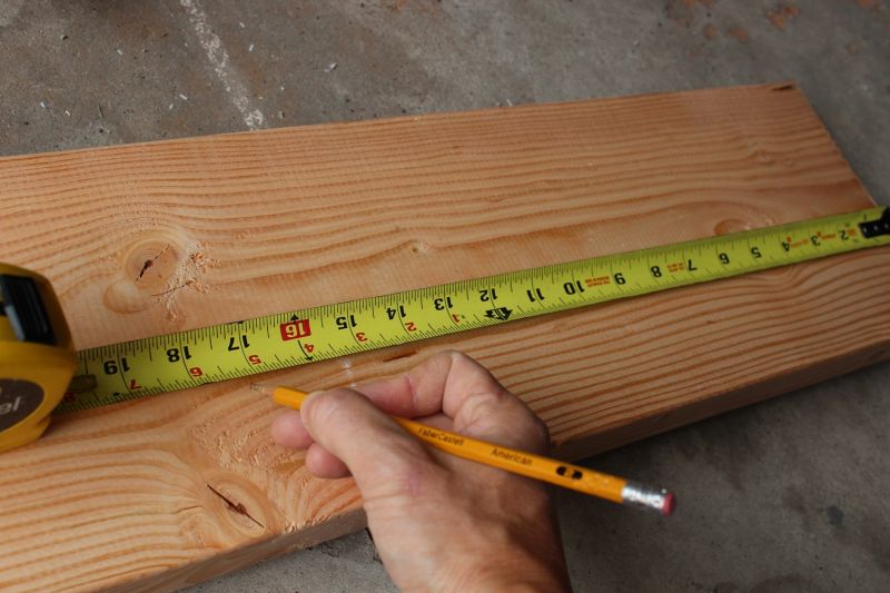 Measure the wood for bench