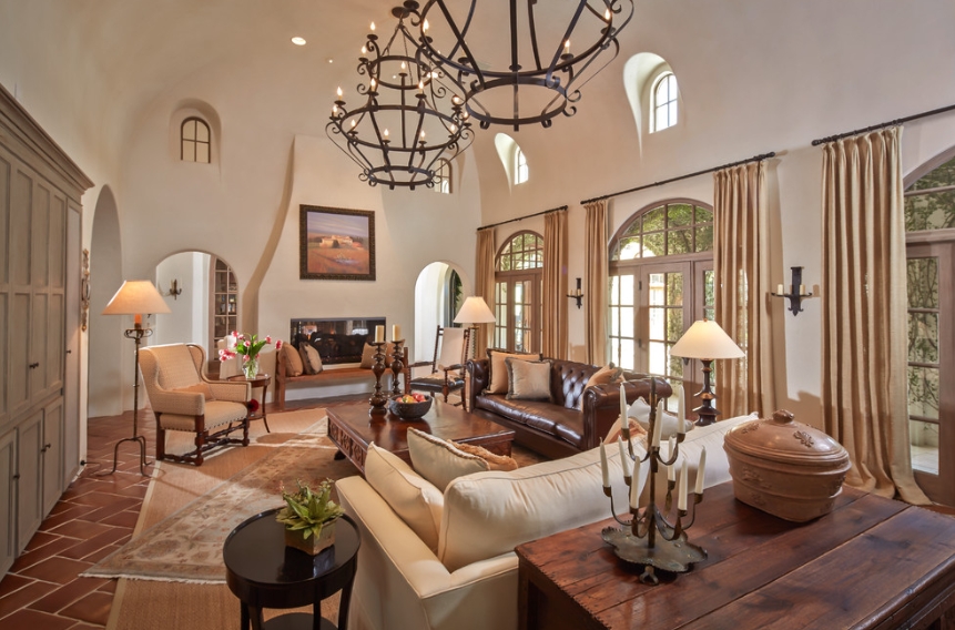 Hang Curtain Rods Over the Arch