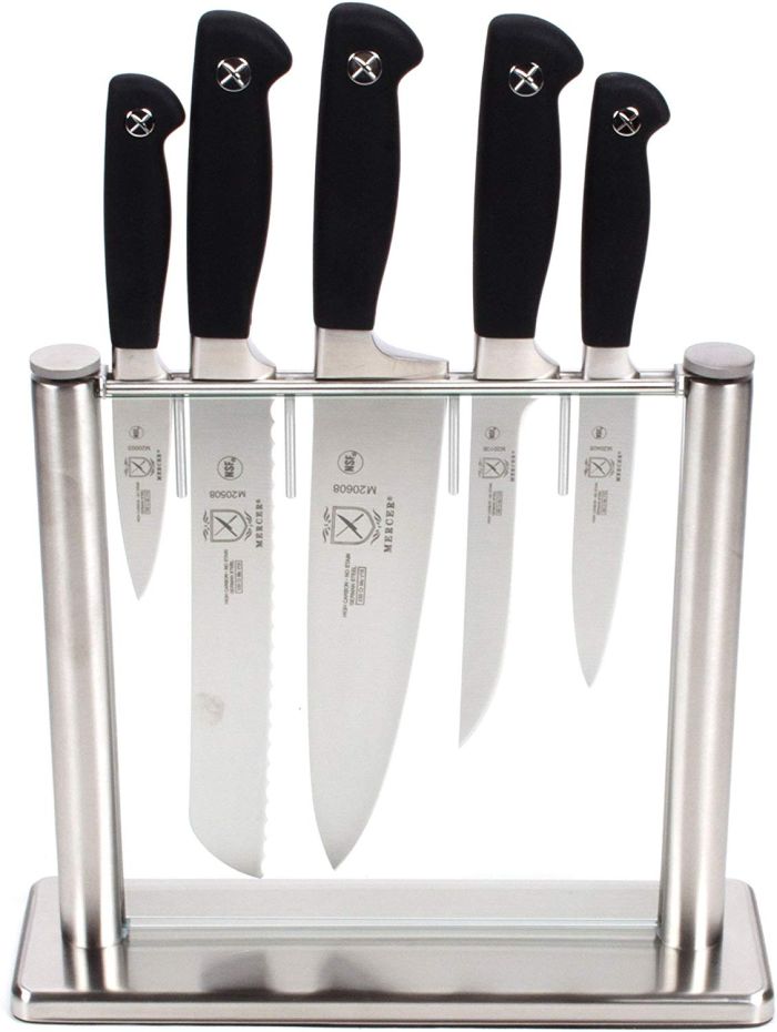 Mercer Culinary Genesis 6 Piece Forged Knife Block Set