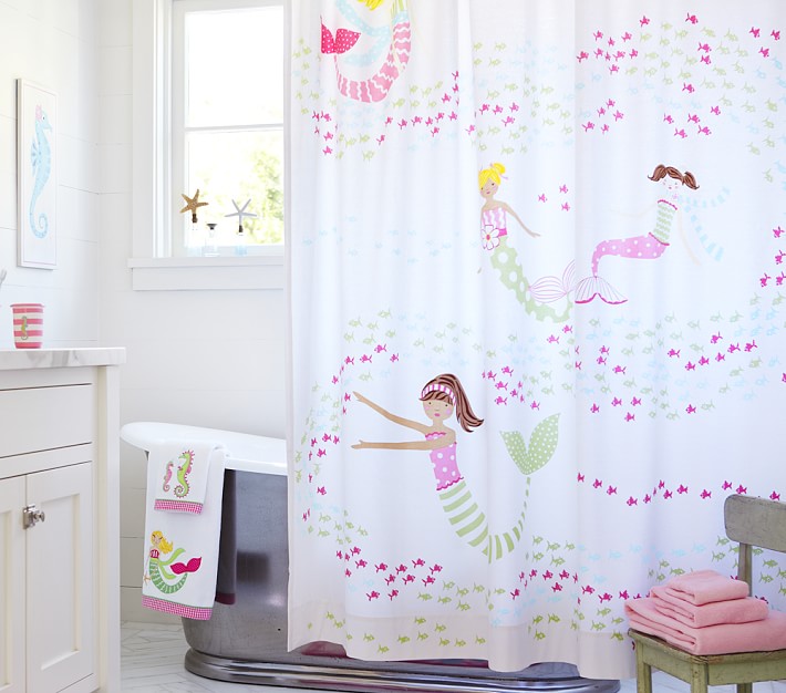 Mermaid shower curtains