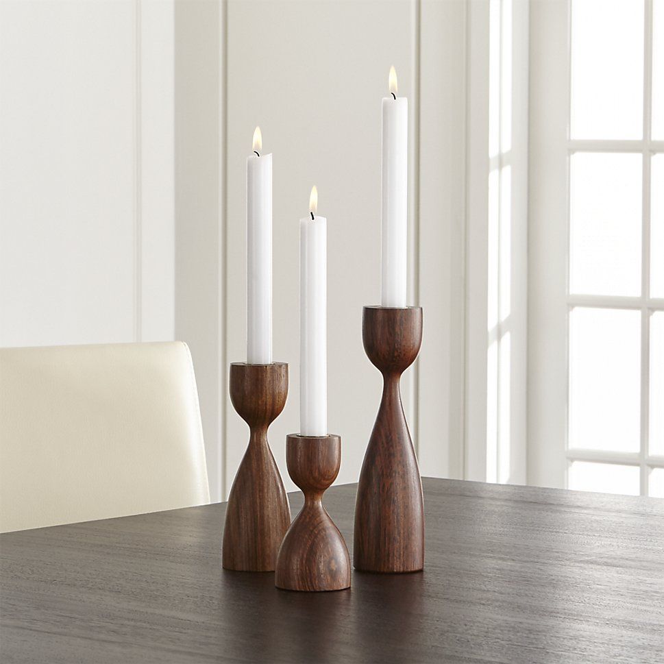 Merritt Solid Wood Taper Candle Holder