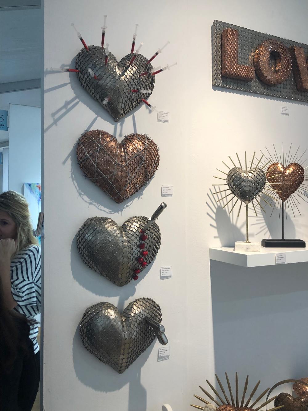 Metal wall art decor heart