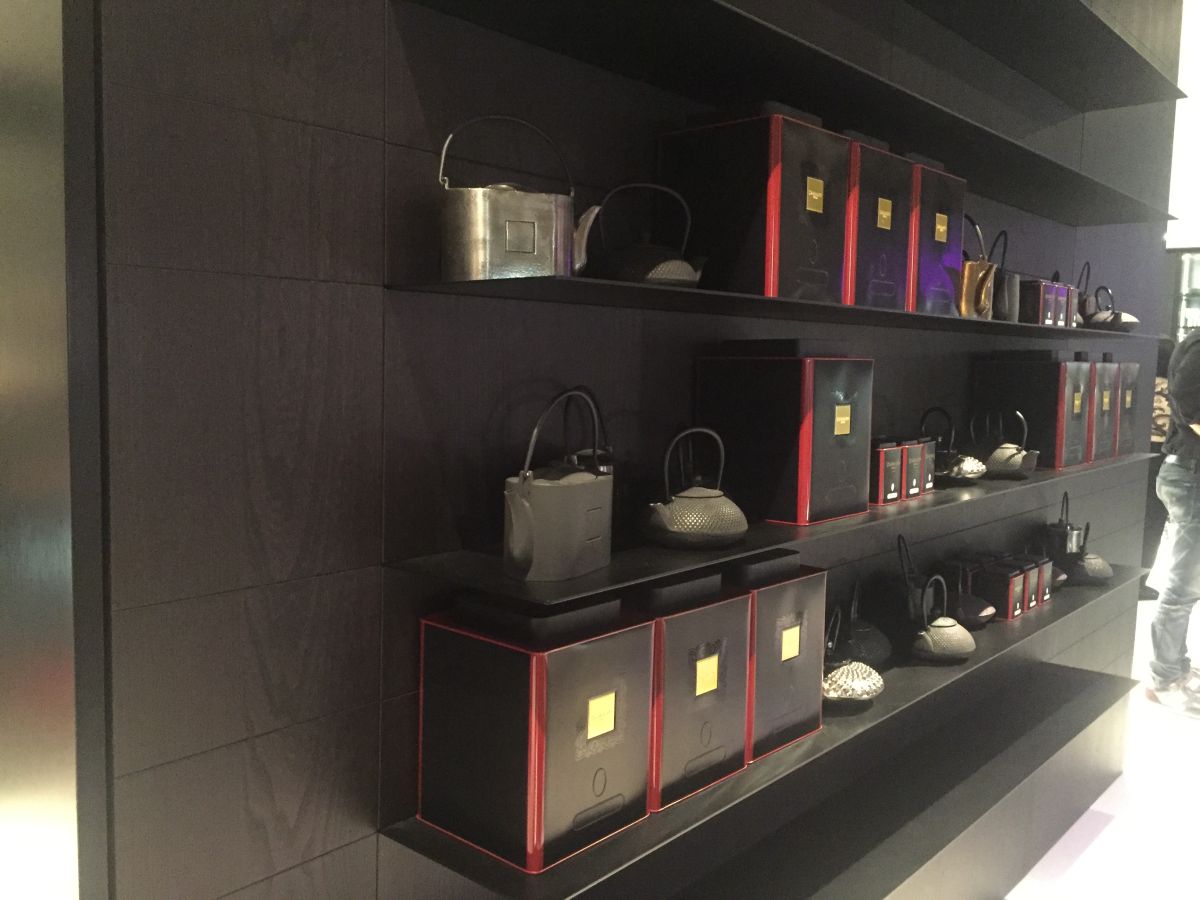 Metallic Shelves in Kitchen