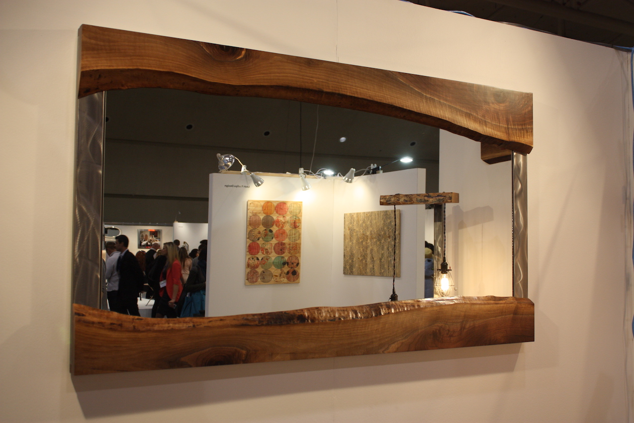 Metalwork live edge mirror