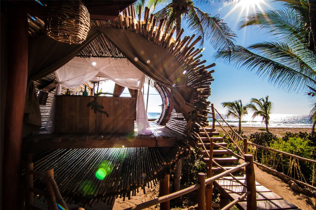 Mexic bamboo Treehouse Suite - Deture Culsign, Architecture+Interiors - beach site