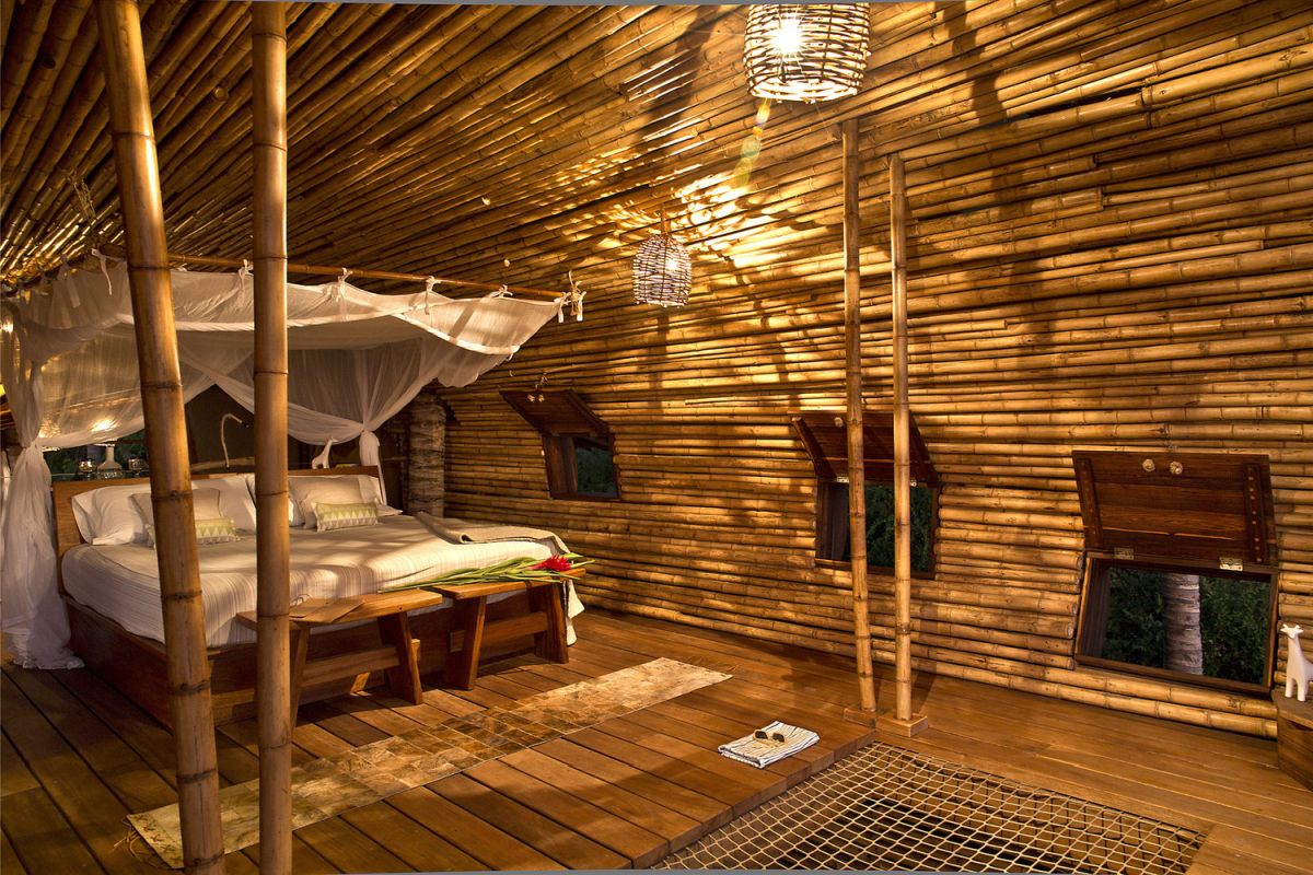 Mexic bamboo Treehouse Suite Deture Culsign ArchitectureInteriors bedroom