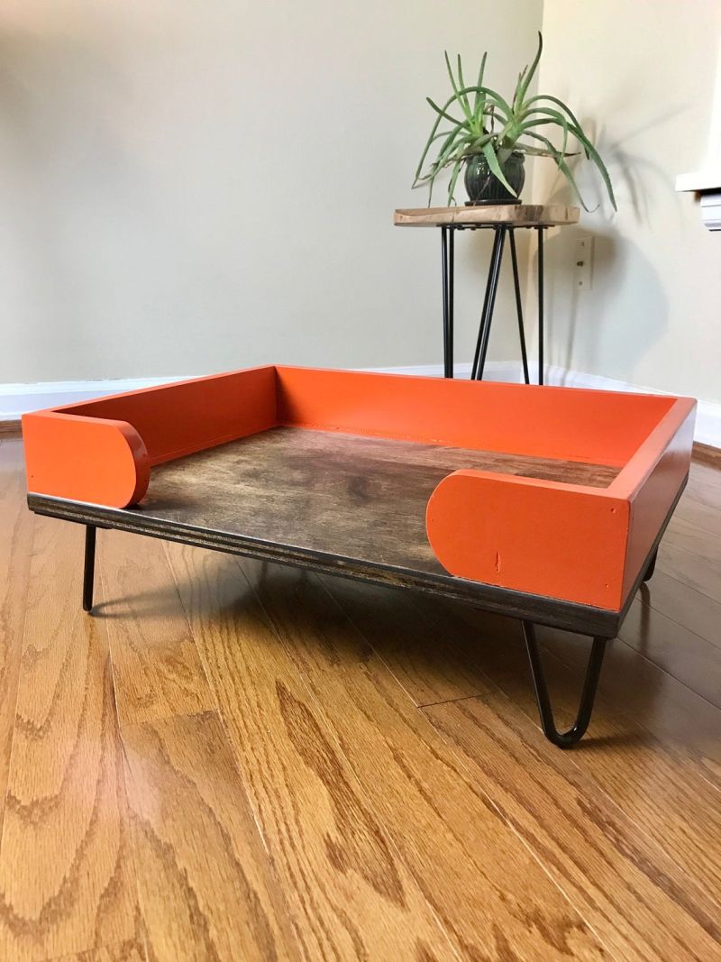 Mid Century Modern Pet Bed hairpin legs