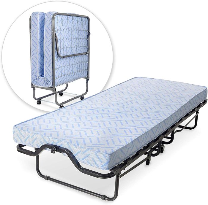 Milliard Lightweight Folding Bed with Mattress simp