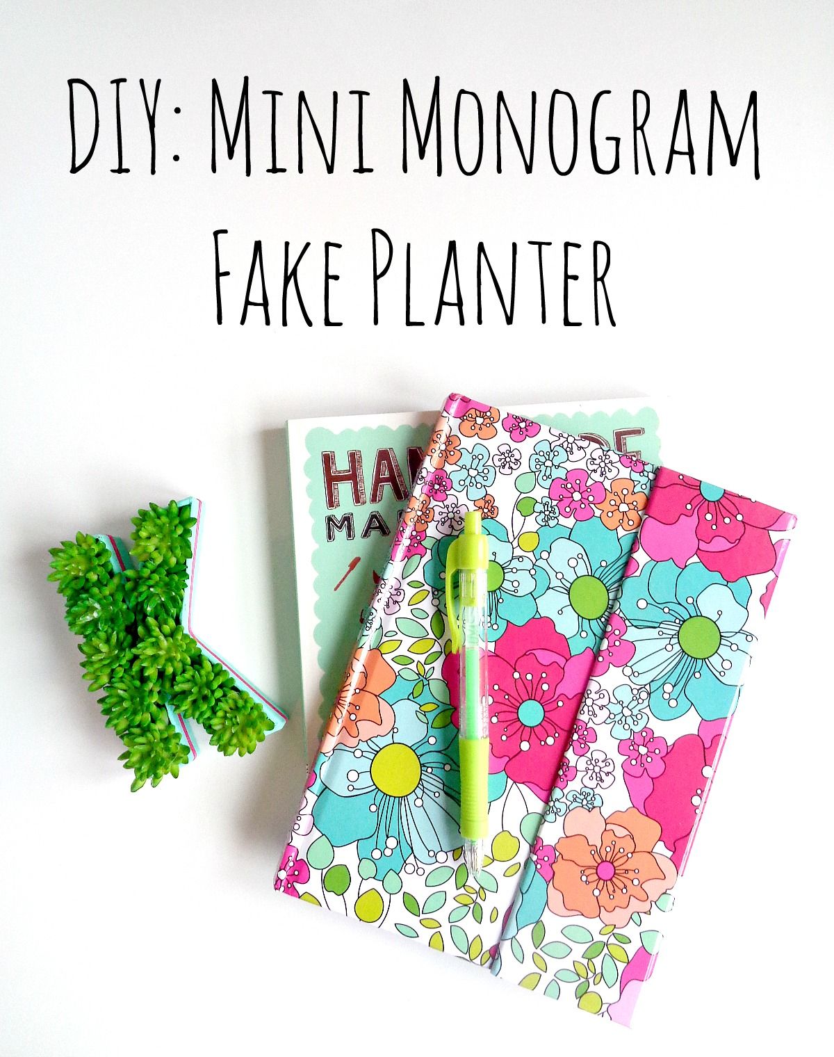 Mini Monogram Fake Planter