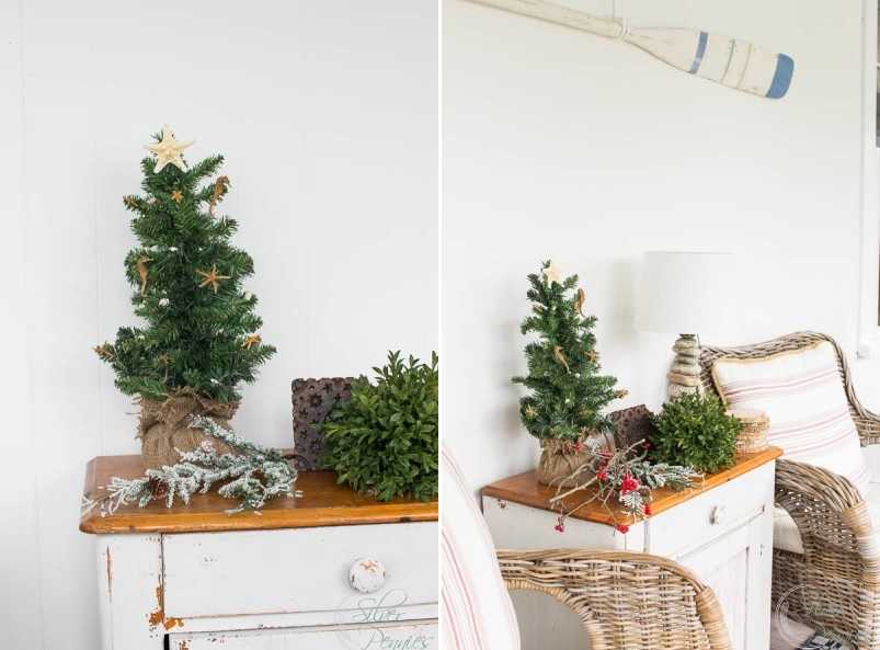 Mini coastal Christmas Trees