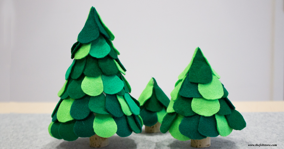 Mini felt Christmas Trees