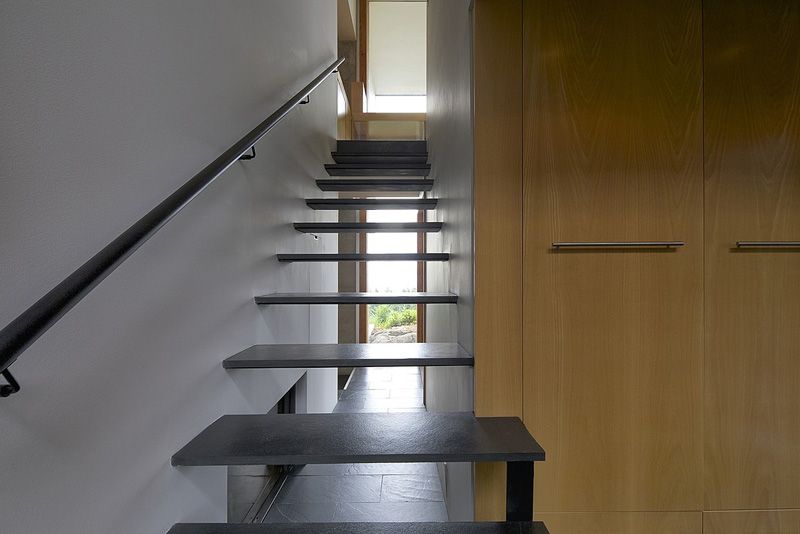 Black Minimal suspended staircase