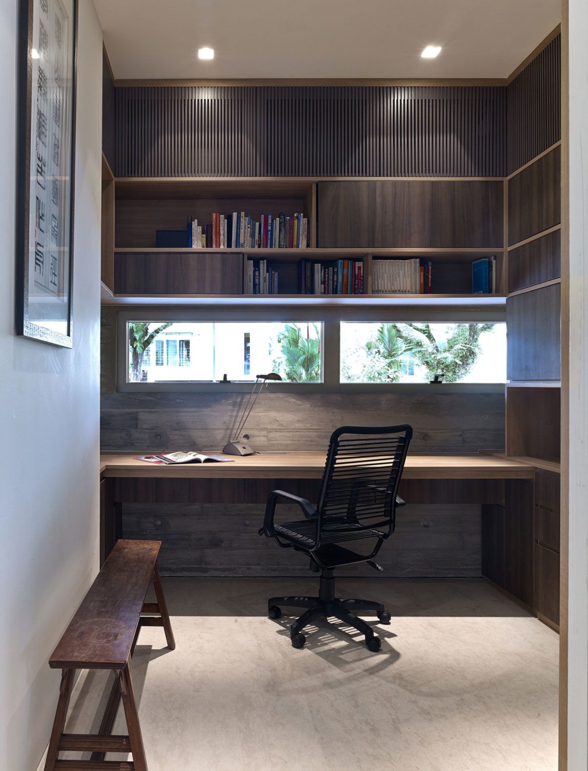 Minimalist and cold office room