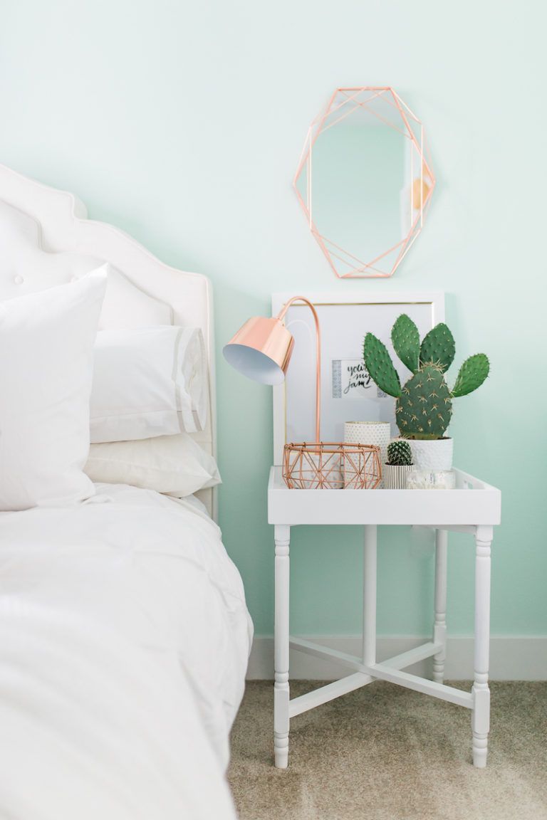 Mint green bathroom design