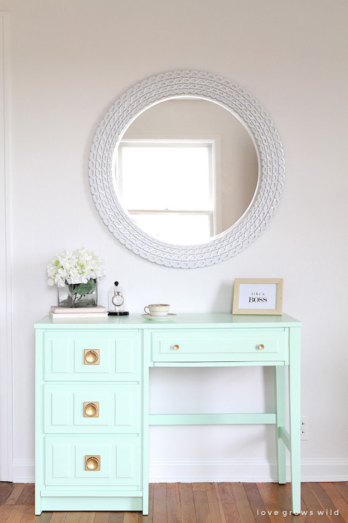 Mint vanity desk