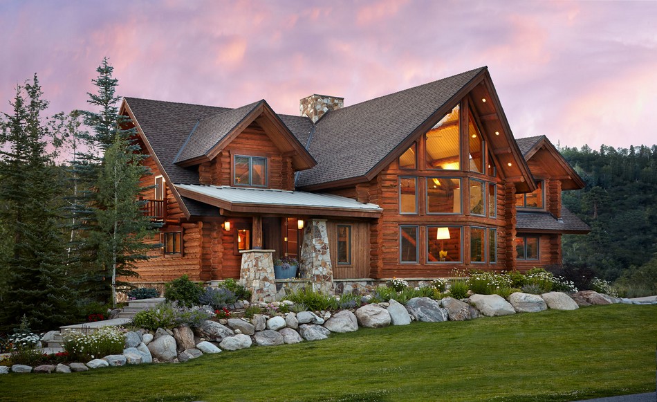 Rustic Log Retreat Blends Modern Accents And Spectacular Views