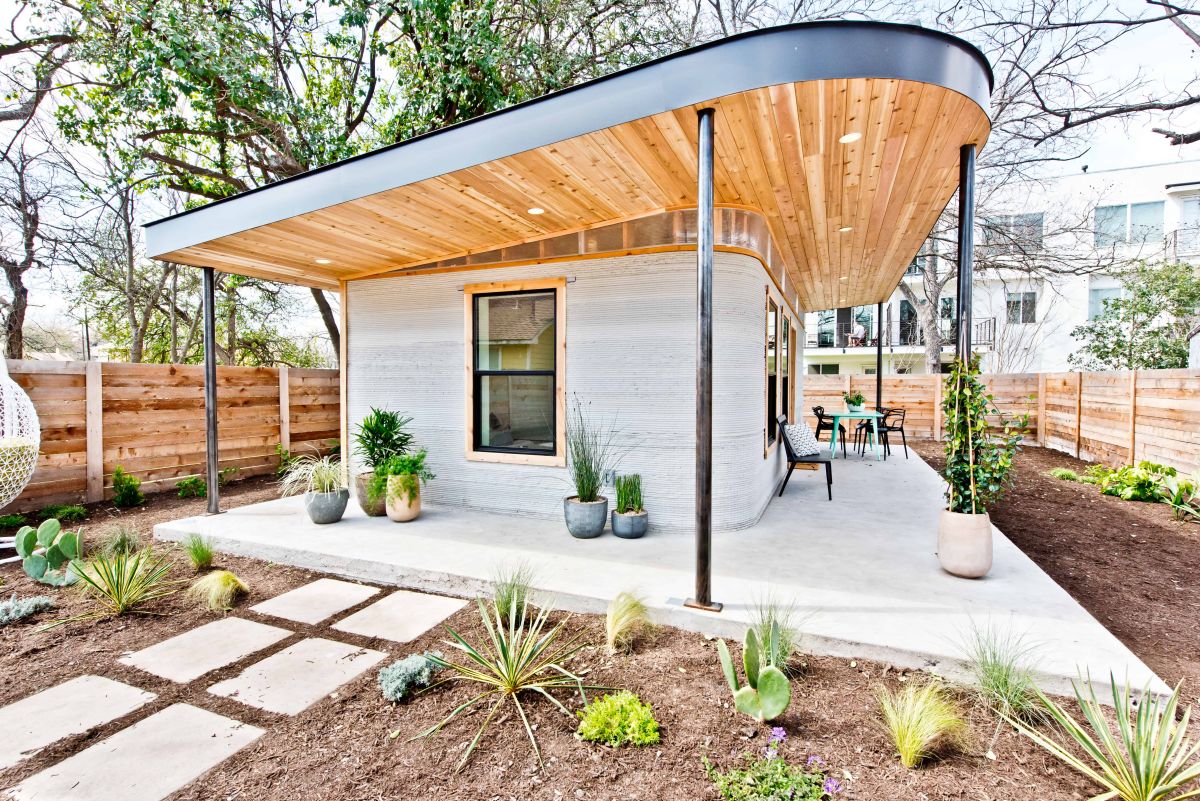 Modern 3D printed home by Icon - front house