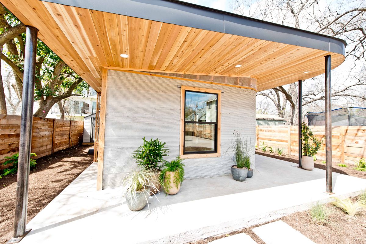 Modern 3D printed home by Icon - front house