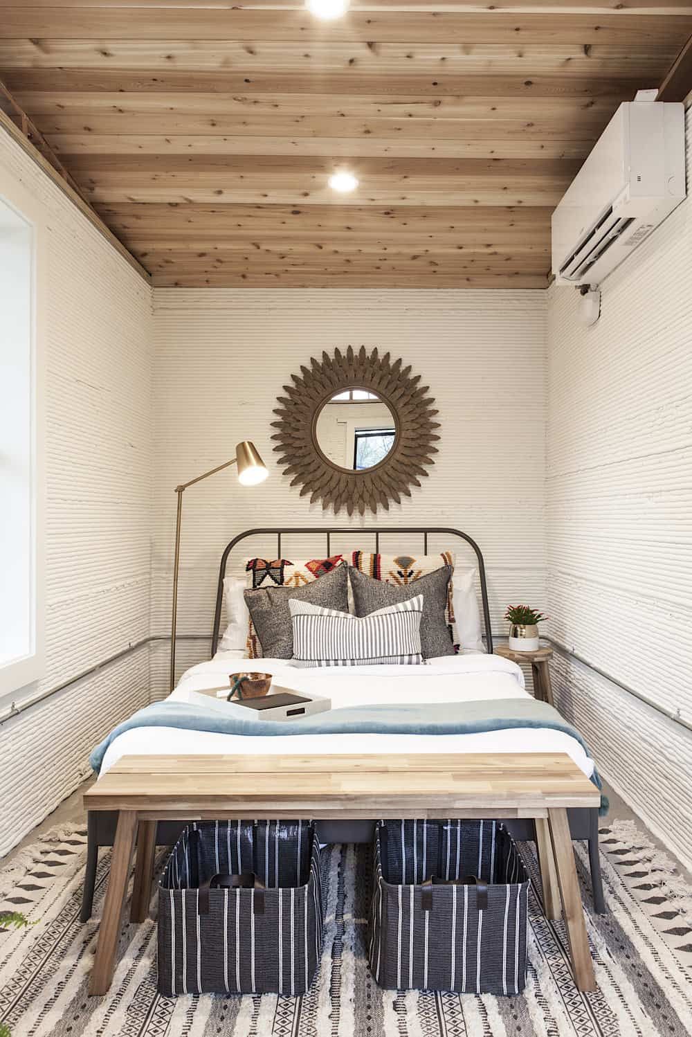 Modern 3D printed home by Icon - small bedroom decor