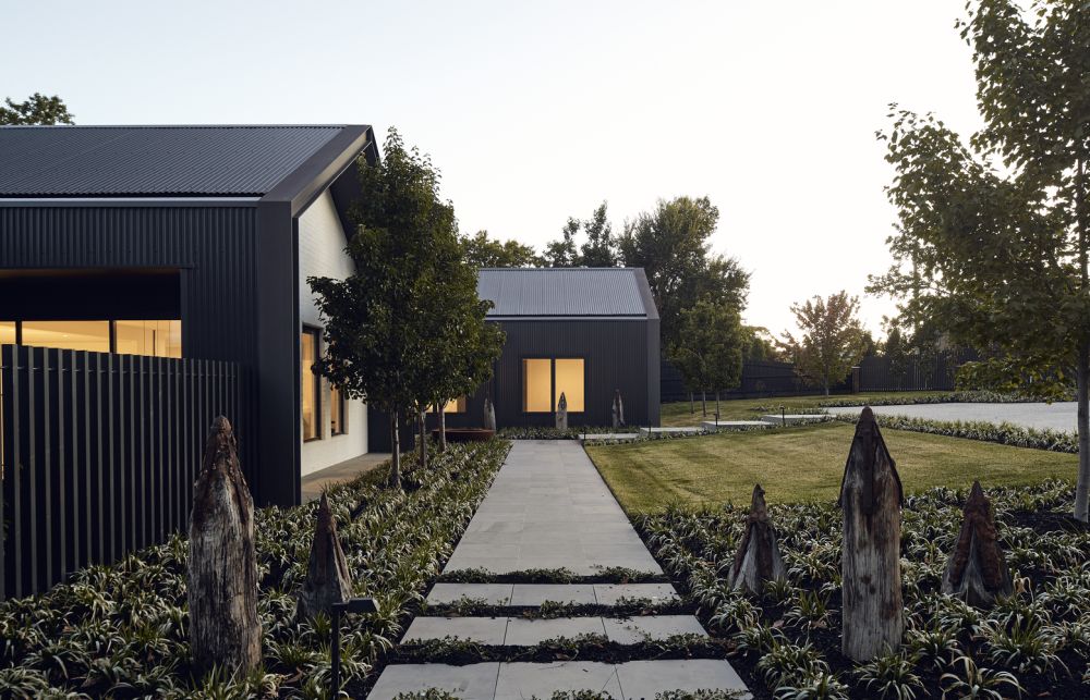 Dark modern cladding house