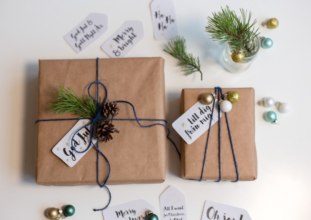 Modern Brown Paper for Christmas Gifts'