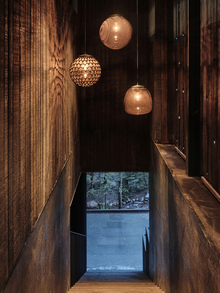Modern Cabin Russian forest Hill House hallway