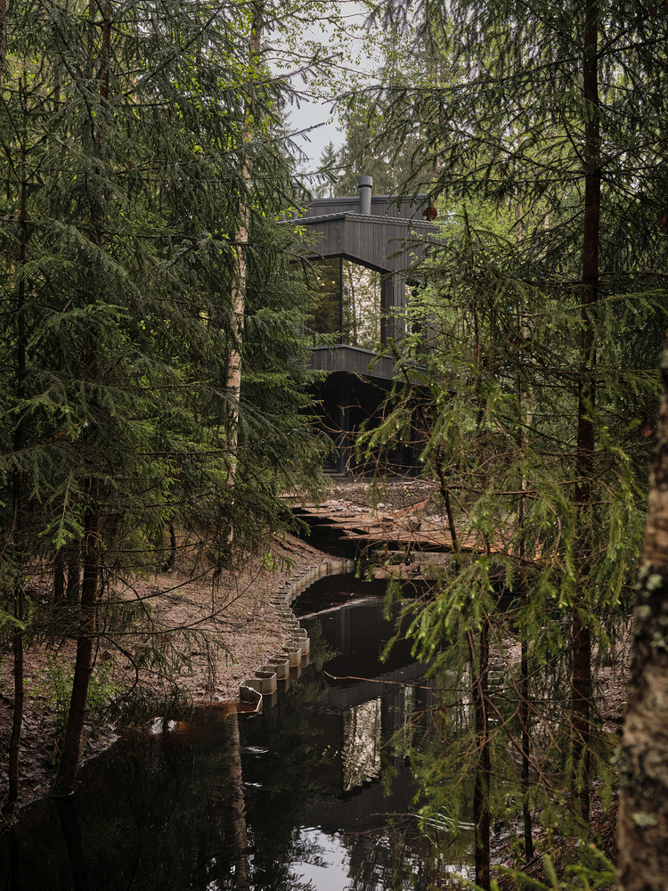 Modern Cabin Russian forest Hill House offgrid style