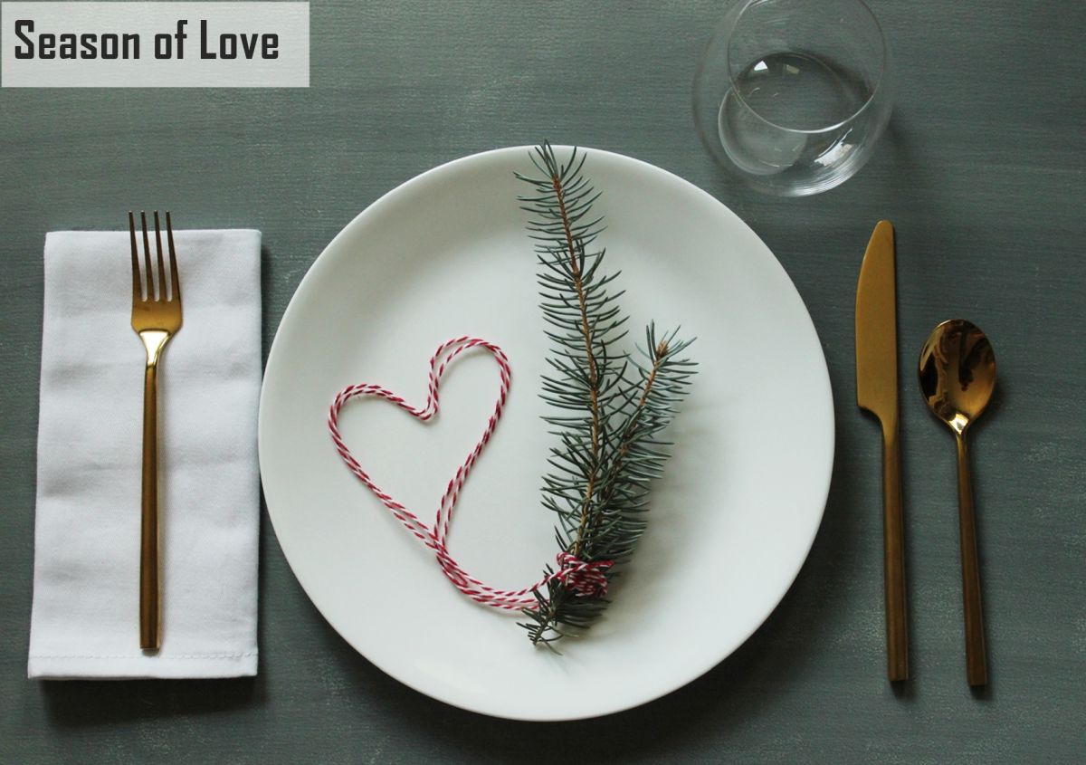 Modern Christmas Table Settings- Season of Love