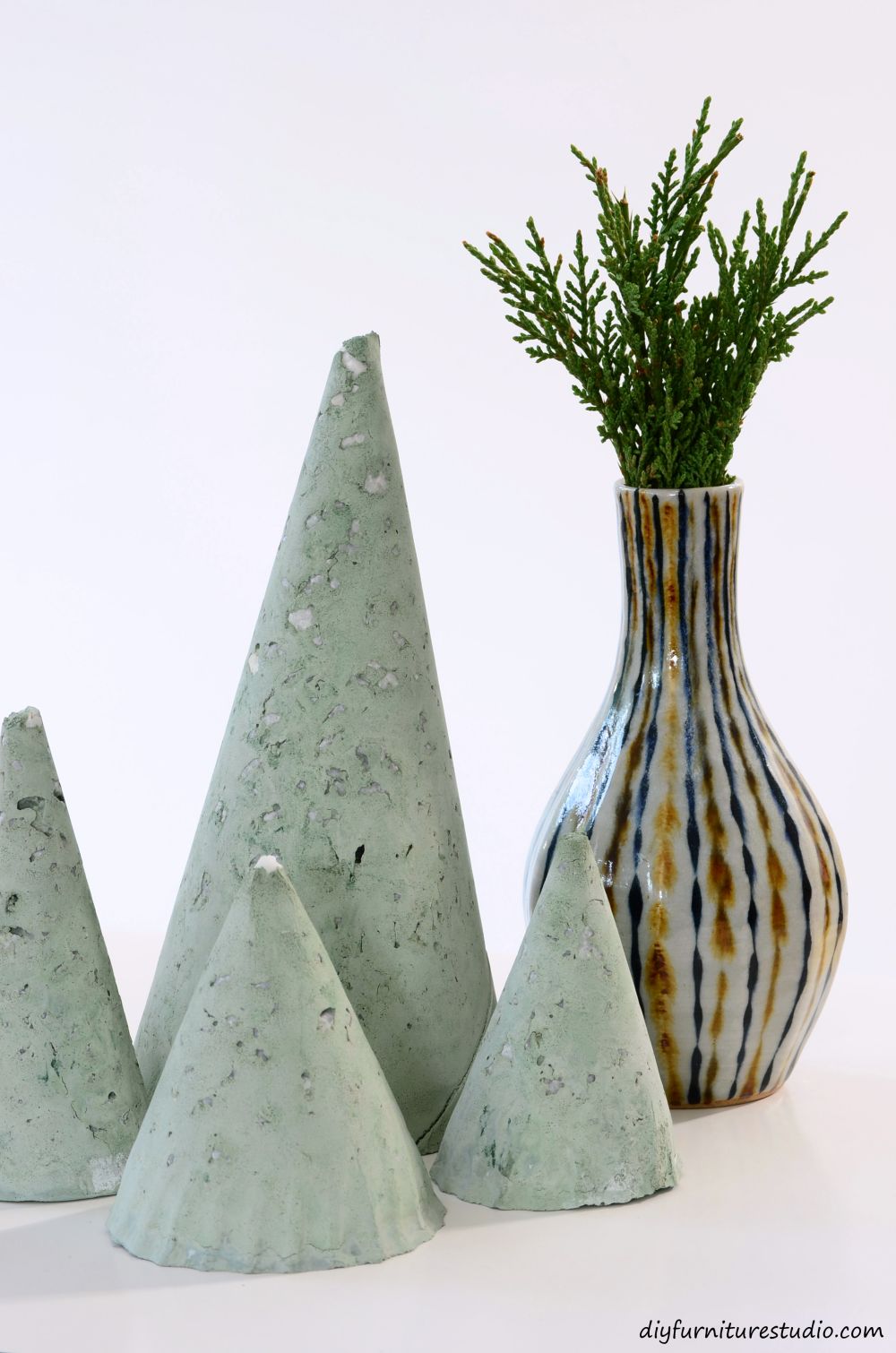 Modern DIY Cement Christmas Trees