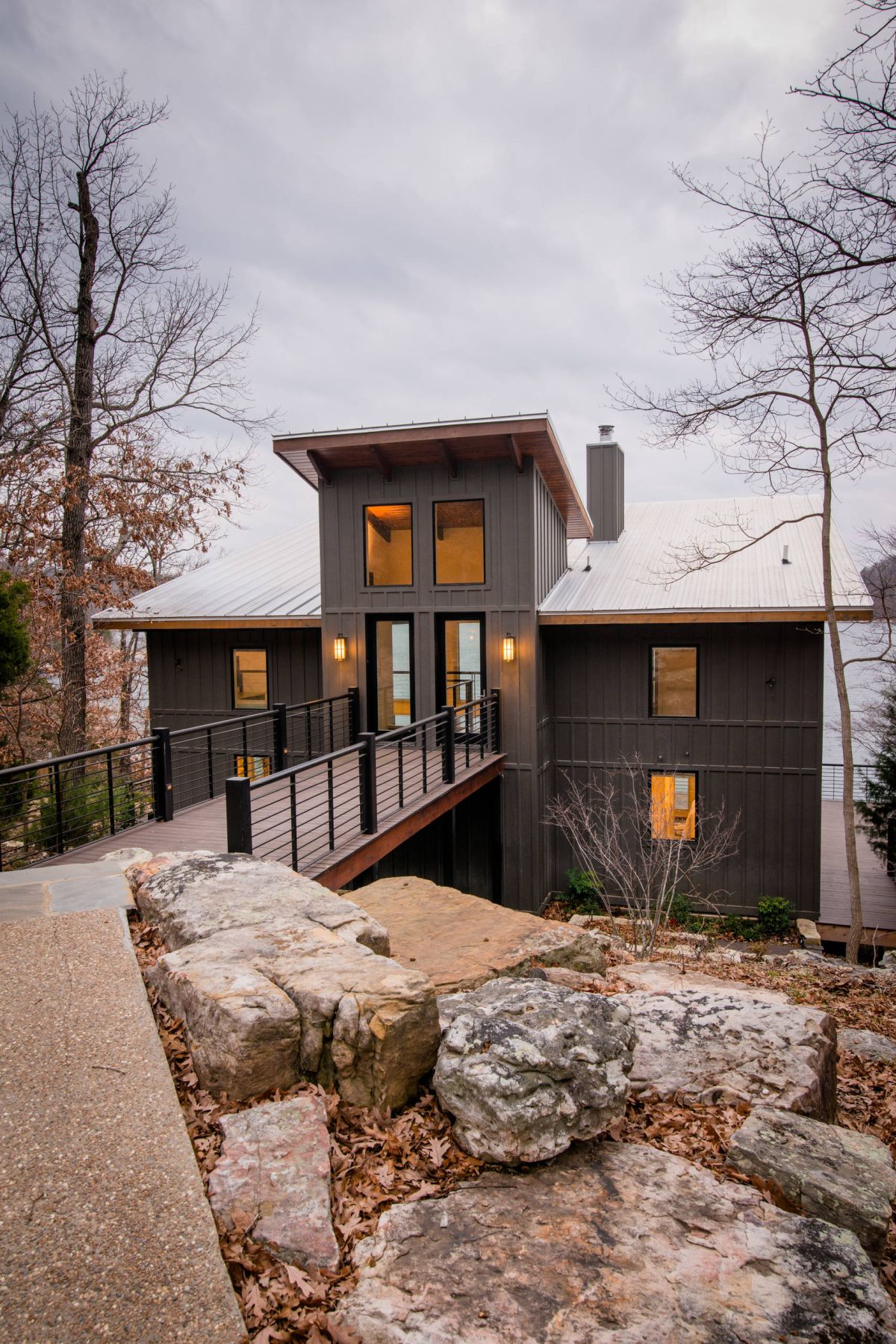 Modern Rustic House with a Metal Shed Roof