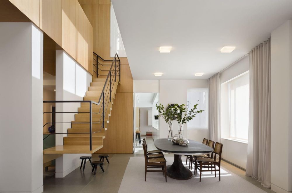 Modern Style Home linear stairs