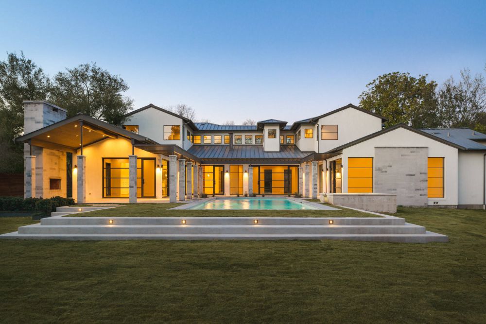 Modern Style Home with small backyard pool