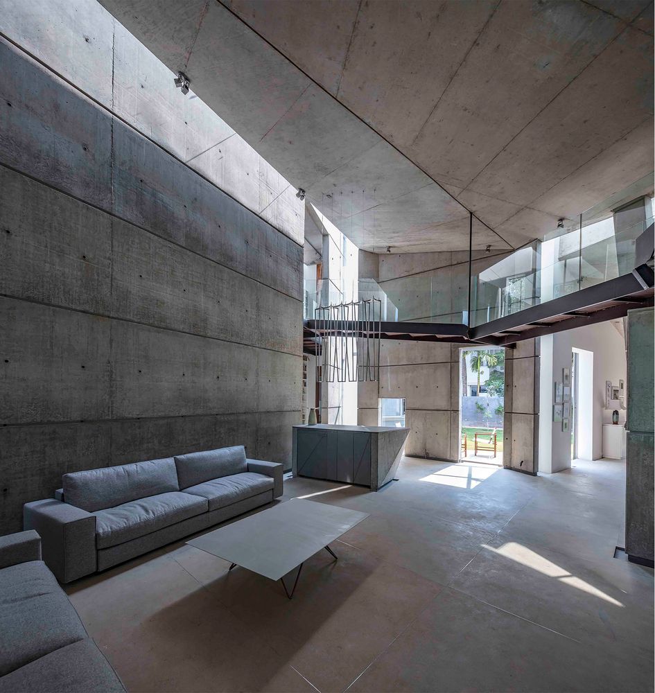 Modern and contemporary interior in concrete