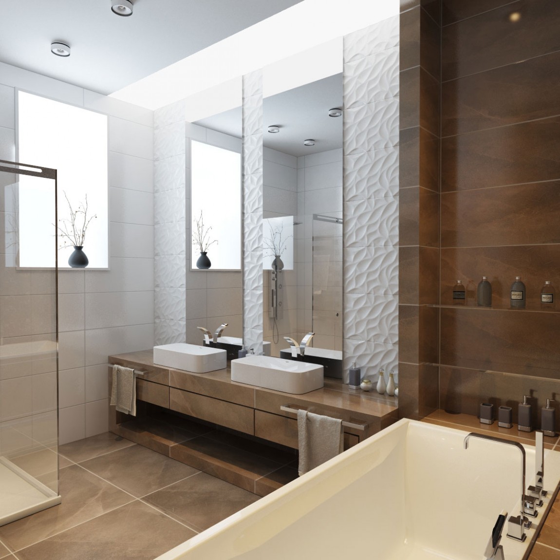 Modern apartment bathrom design