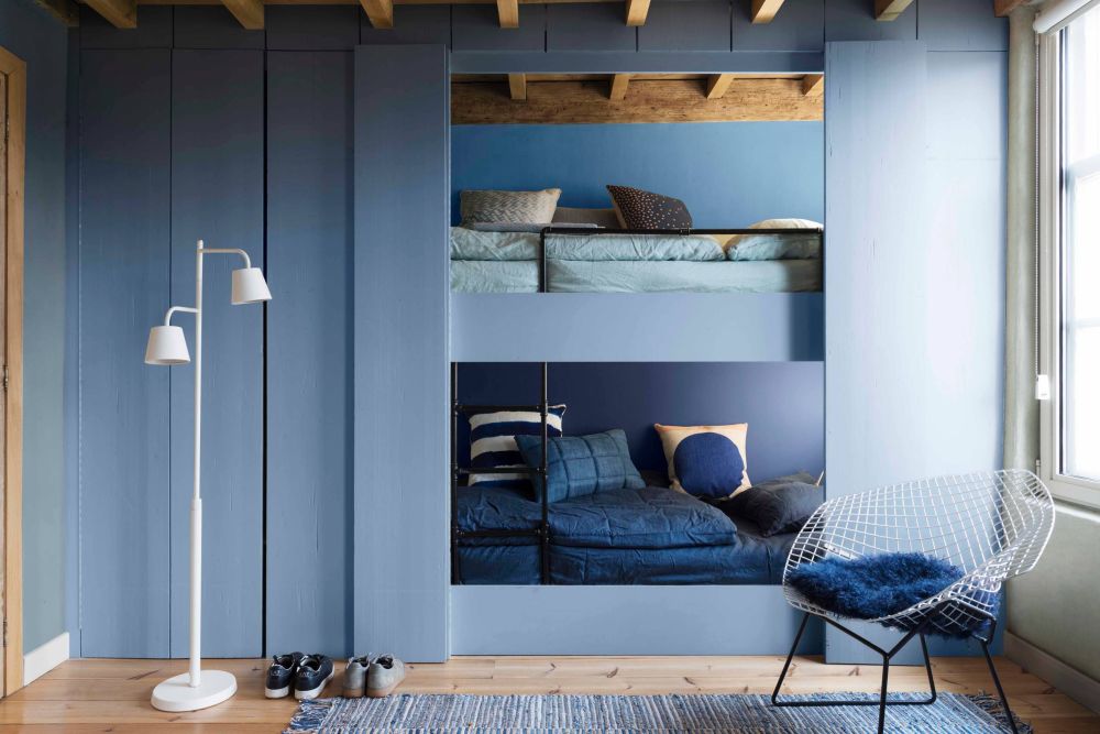 Modern blue kids room