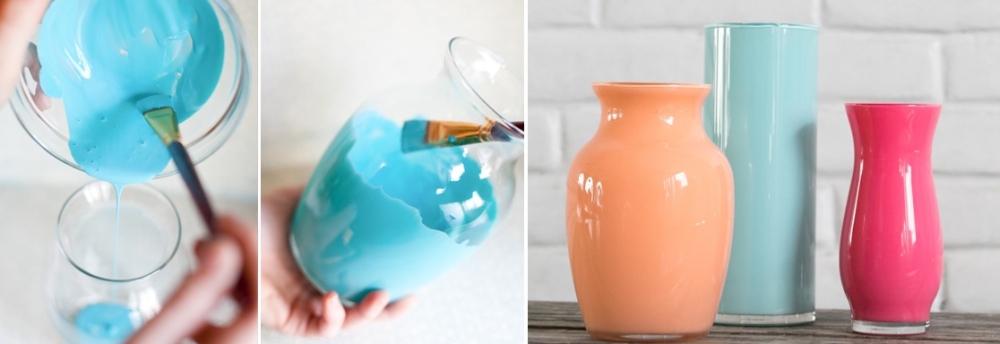 Modern colorful flower vases