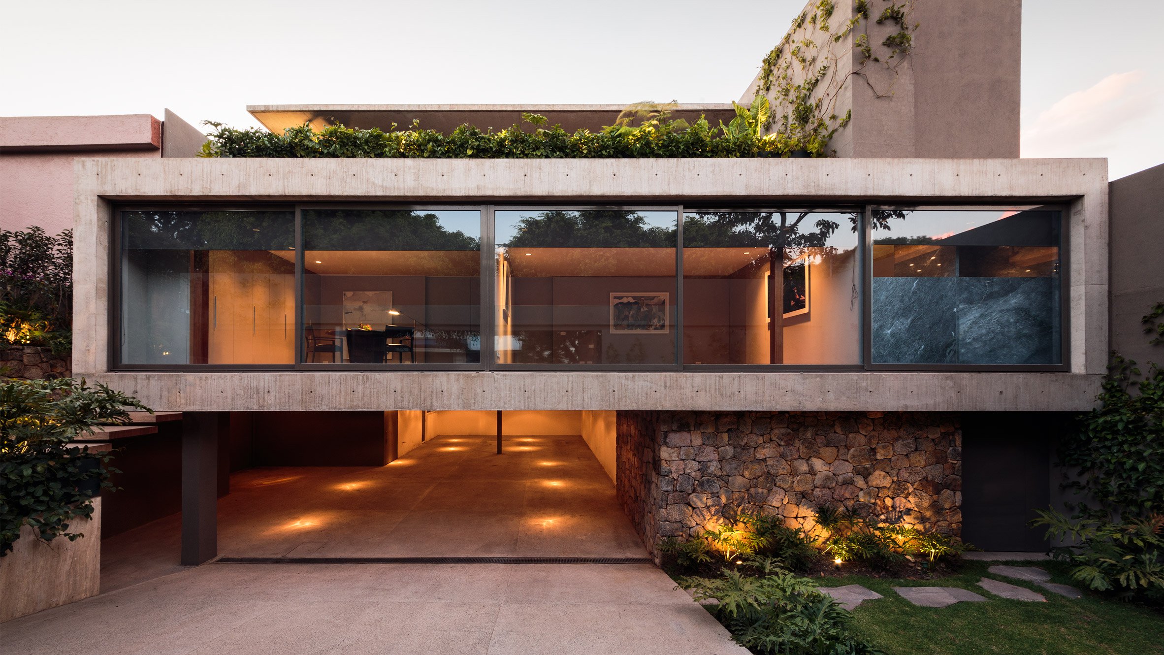 modern concrete house in mexico city