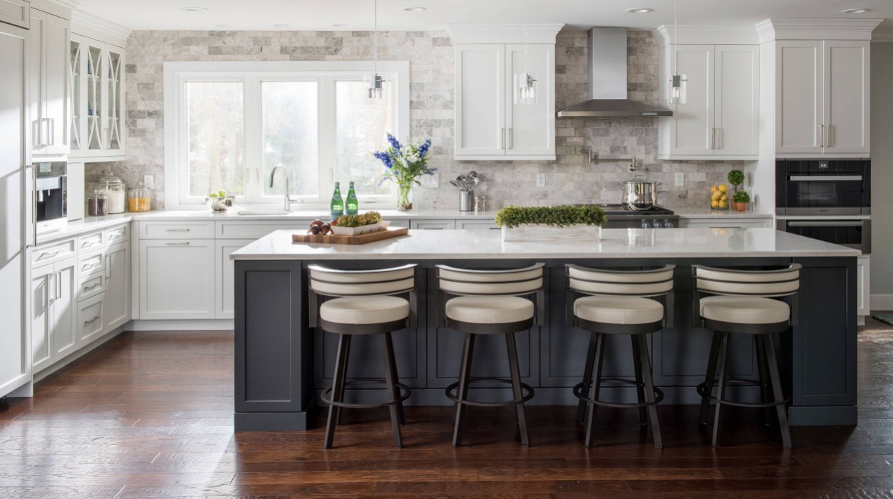 Modern kitchen we love with large island