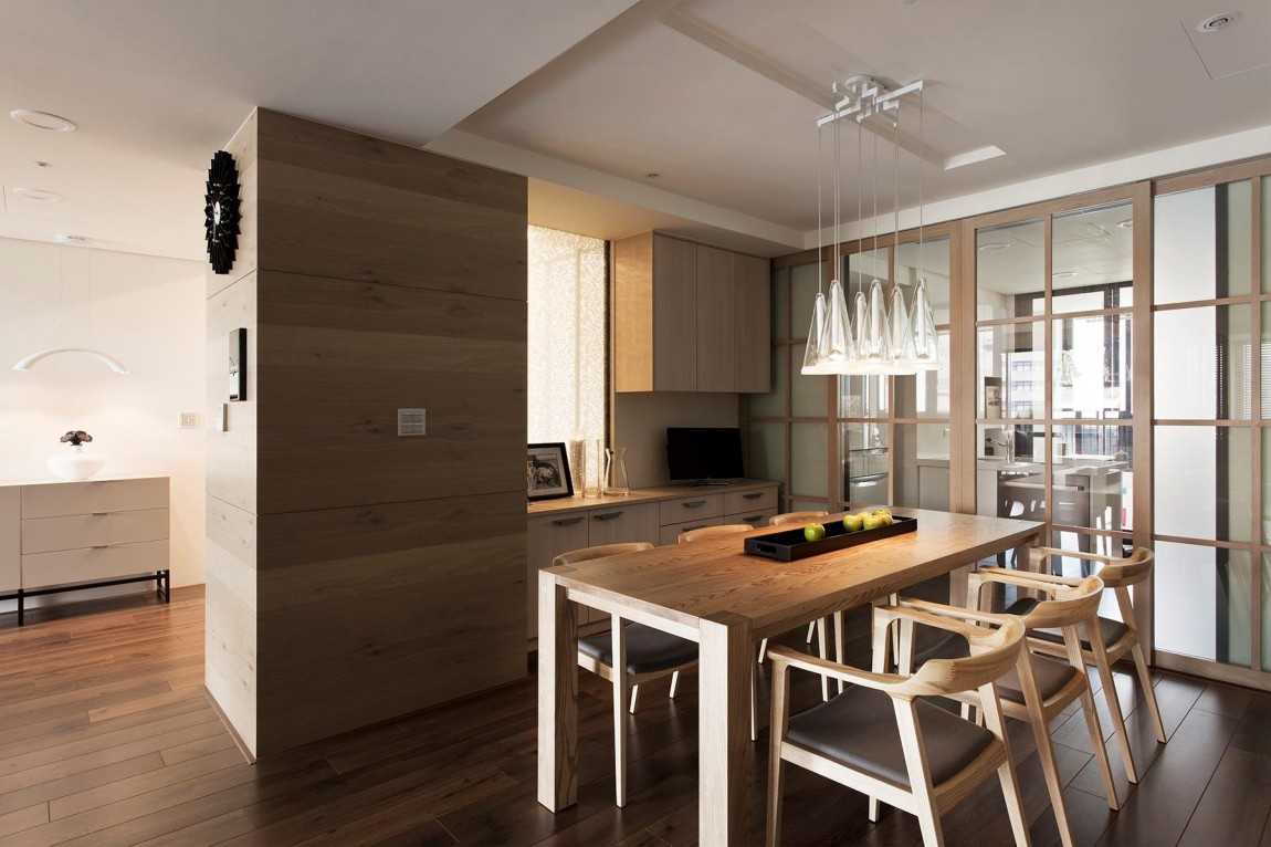 Modern laminate kitchen floor