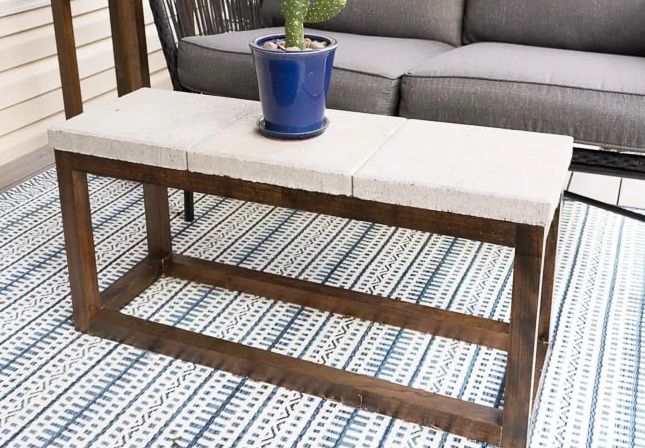 Modern paver coffee table