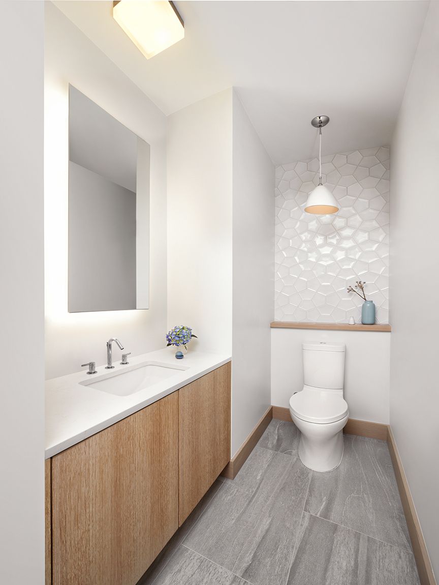 Modern powder room wall tiles