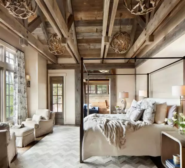 Modern rustic bedroom decor