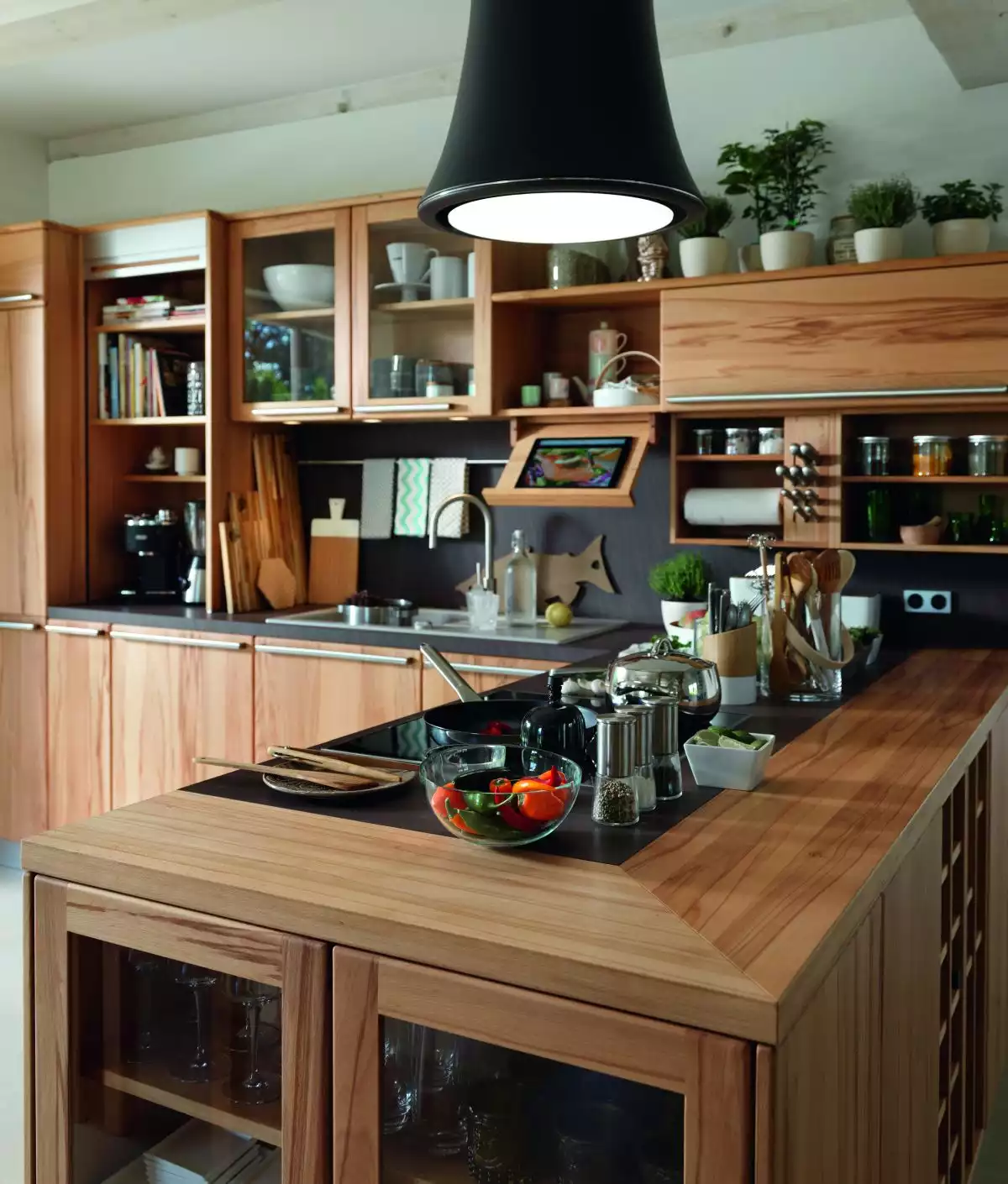 Modern wood kitchen from Team7 Rondo