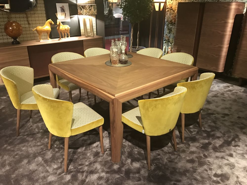 Modern yellow dining chairs