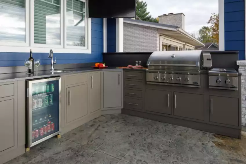 Modular kitchen system for outdoor