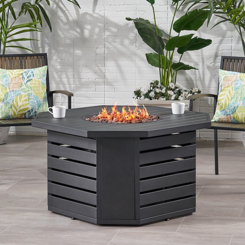 Moises iron Propane Outdoor Fire Pit