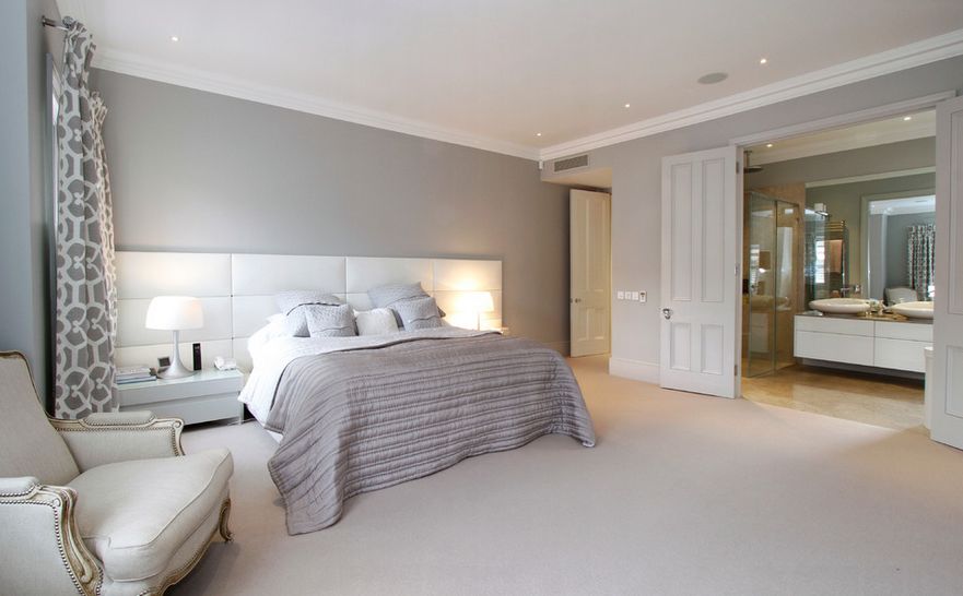 Monochromatic neutral master bedroom