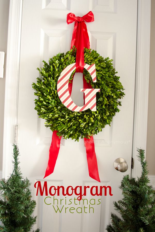 Monogram Christmas Wreath Tutorial